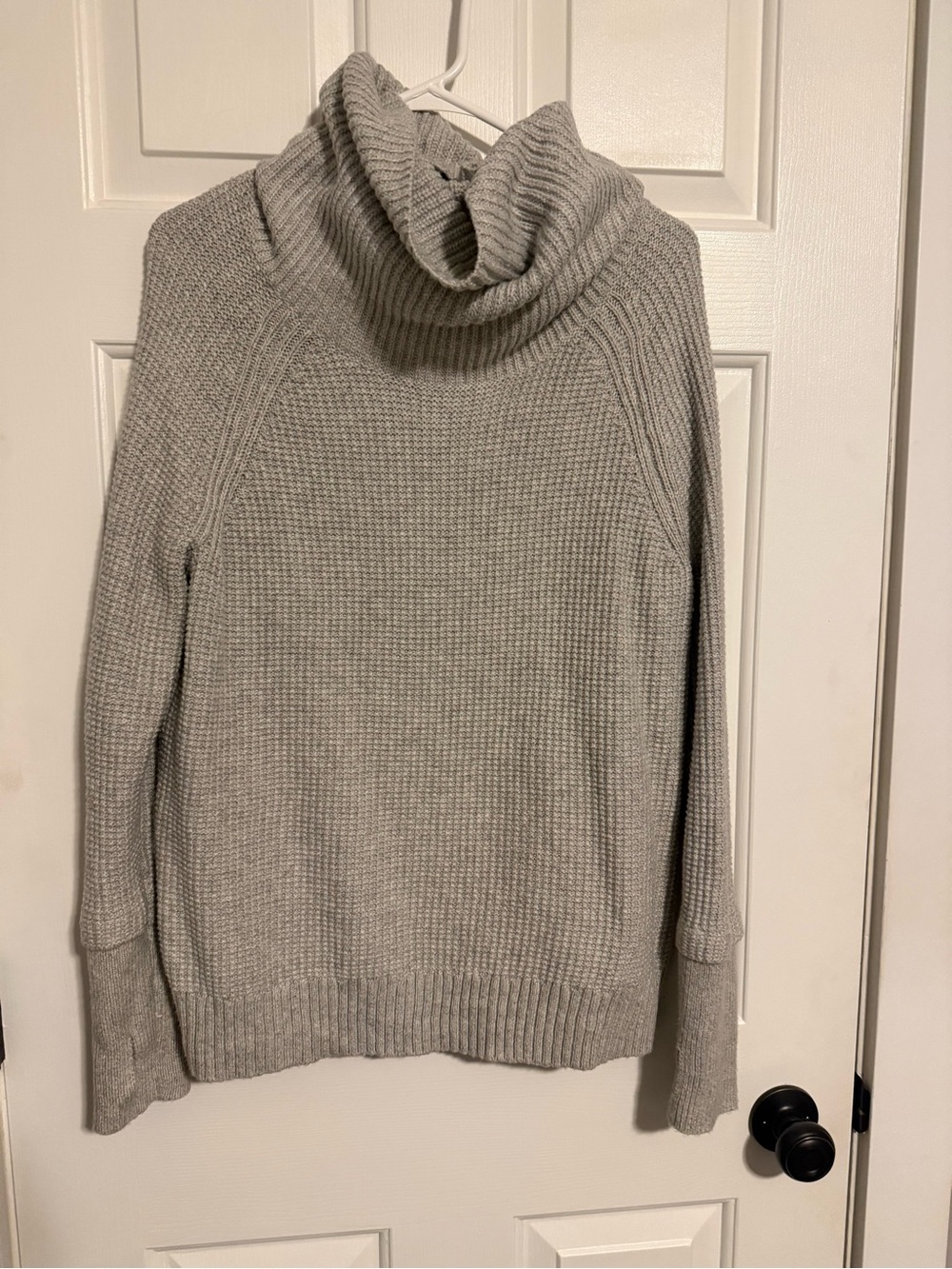 Market & Spruce Taupe Cowl Neck Sweater - Picture 2 of 6